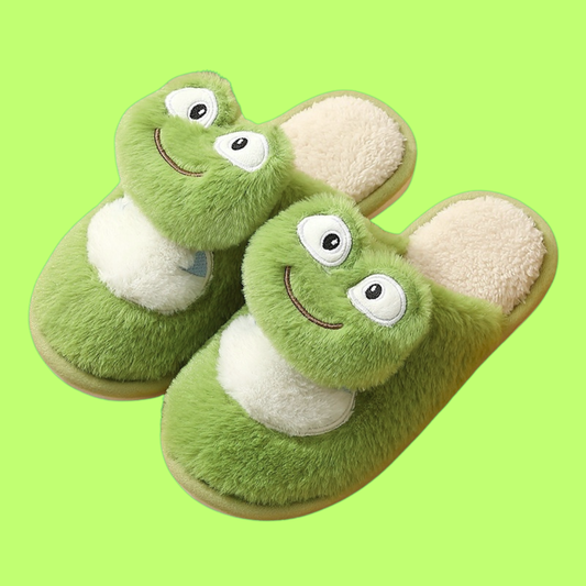 Froggies Cozy Plush Slippers